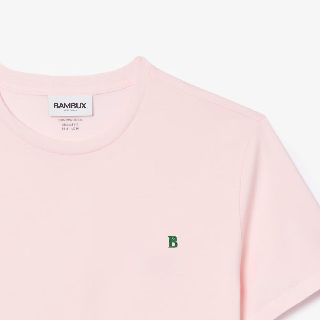 Camiseta Premium Bambux Pima Rosa - Estilo y Confort